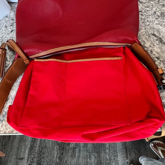 Dooney & Bourke RED Leather Hobo Shoulder Bag - Like New! - Picture 2 of 11
